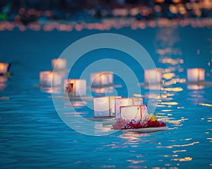 Floating Lanterns in water Honolulu