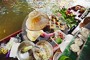 Floating market in Bangkok