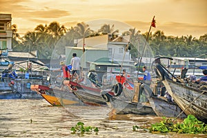 Floating Market Mekong Delta Vietnam