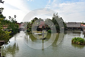 Floating market named `Ayothaya`