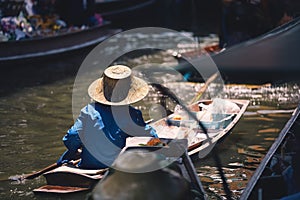 Floating market in Thailand