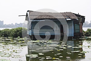 A `Floating` Metal Shack in West Lake, Hanoi