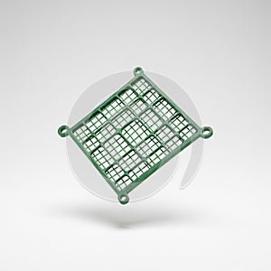 Floating mini scrog net frame, on solid white background