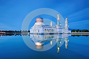 Floating Mosque in Kota Kinabalu city in Malaysia