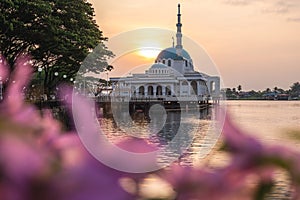 Floating Mosque located in Kuching city, Sarawak, East Malaysia