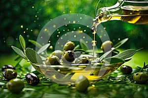 Floating Olive Artistry: A Glimpse of Elegance in Midair