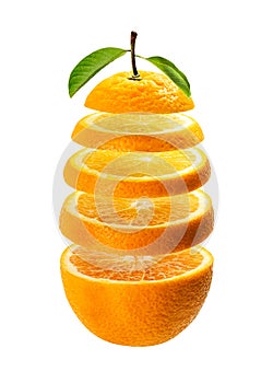 Floating orange slice