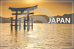 The Floating Otorii gate at Miyajima, Japan. photo