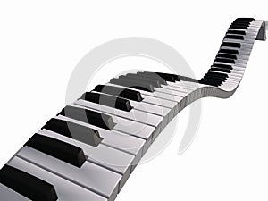 Floating piano keyboard