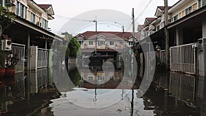 Floating plastic bottles flooded the village streets.