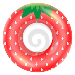 Floating pool ring. Summer fruit beach inflatable