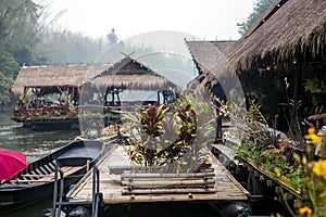 Floating Raft Hotel on the River Kwai