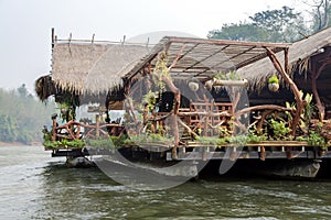 Floating Raft Hotel on the River Kwai