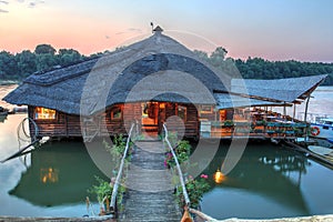 Floating Restaurant on Danube, Belgrade, Serbia