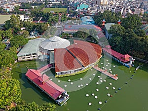 Floating restaurants at Dam Sen Park, HCMC, Vietnam