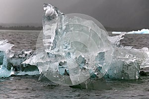 Floating sea ice near San Rafael Glacier - Chile