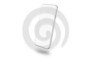 Floating Silver Phone Mockup