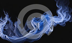 Floating smoke isolated on a dark background