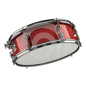 Floating snare drum against transparent background for music illustrations or performance-themed designs photo
