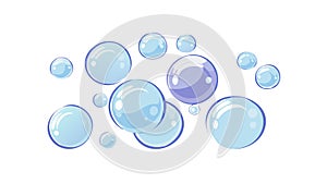 Floating Soap Bubbles Abstract Illustration, vector design Generative AI