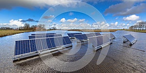 Floating solar farm