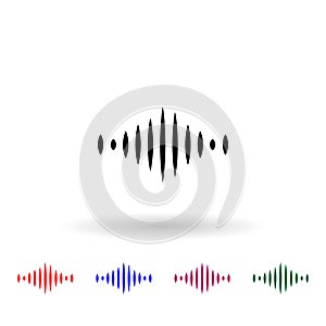 Floating sound wave multi color icon. Simple glyph, flat vector of music instrument icons for ui and ux, website or mobile