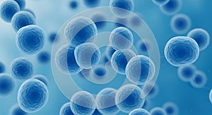 Floating Spheres on Blue Gradient Background Scientific Visualization