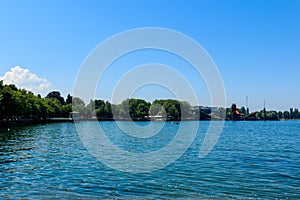The floating stage in Bregenz on Lake Constance Austria