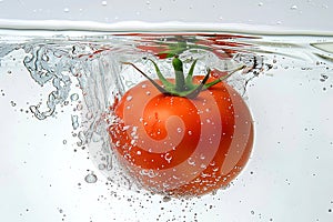 Floating Tomato With Bubbles