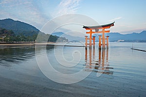 The Floating Torii gate in Miyajima island, Japan