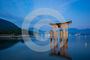 The Floating Torii gate in Miyajima, Japan