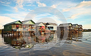 Floating village at Cambodia