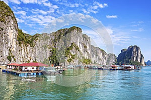 Floating Village in Halong Bay, Vietnam