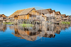 Floating village at Inle Lake, Myanmar