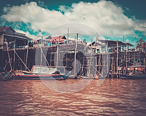 Floating village Kompong Phluk, Cambodia photo