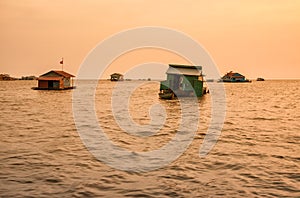 Floating village on Lake Tonle Sap