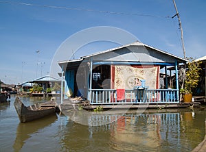 Floating village on Tonle Sap, Cambodia