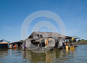 Floating village on Tonle Sap, Cambodia