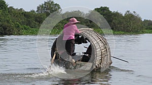 Floating Village in Tonle Sap Lake Cambodia