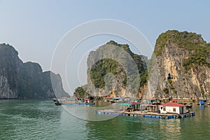 At Ha Long Bay, the incredible Floating Village,  Vietnam