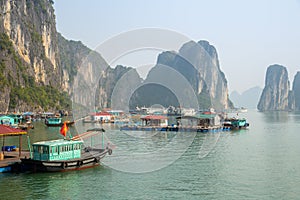 At Ha Long Bay, the incredible Floating Village,  Vietnam