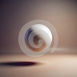 Floating white sphere in muted tones photo