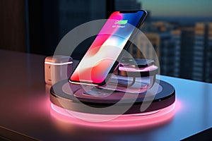 Floating wireless charging station for multiple