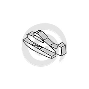 floatplane airplane aircraft isometric icon vector illustration