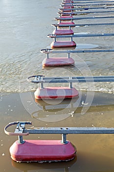 Floats in the marina.