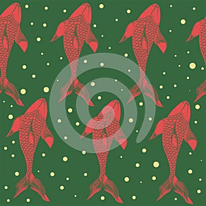 A flock of beautiful fish for a bright background image
