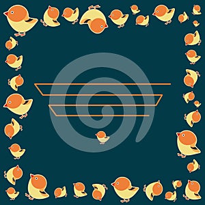 Flock of yellow birds