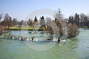 Flood in Bihac. Bosnia and Herzegovina photo