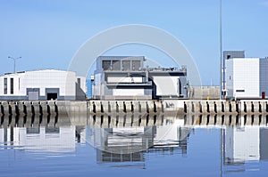 Flood defenses and dam in St. Petersburg