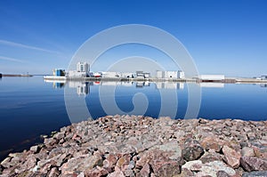 Flood defenses and dam in St. Petersburg